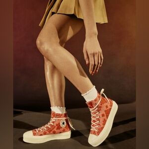 CONVERSE Chuck Taylor All Star Lift Platform Tonal Embroidery Pink size 7.5 NWT